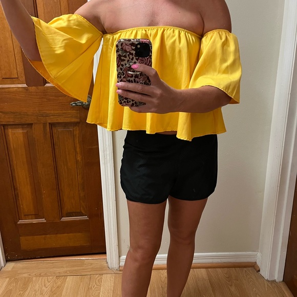 Yellow Off-Shoulder Top - Picture 2 of 5